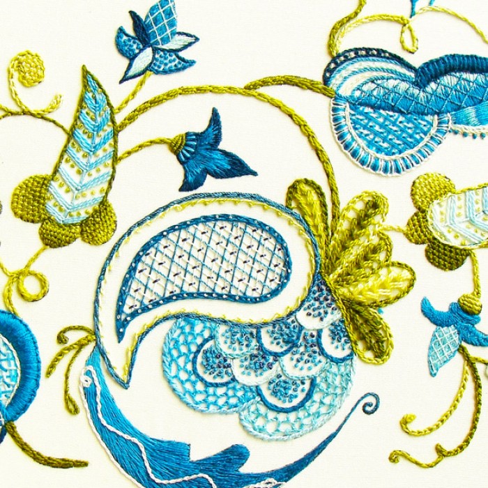 Blue Bead - CREWEL EMBROIDERY PARTIAL KIT- J-003